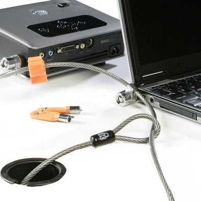 Kensington Twin Microsaver - Security Cable Lock - 2.2 M - For Precision T3400, T5400; Precision Mobile Workstation 7510, 7710, M4300; Vostro 200, 3900
