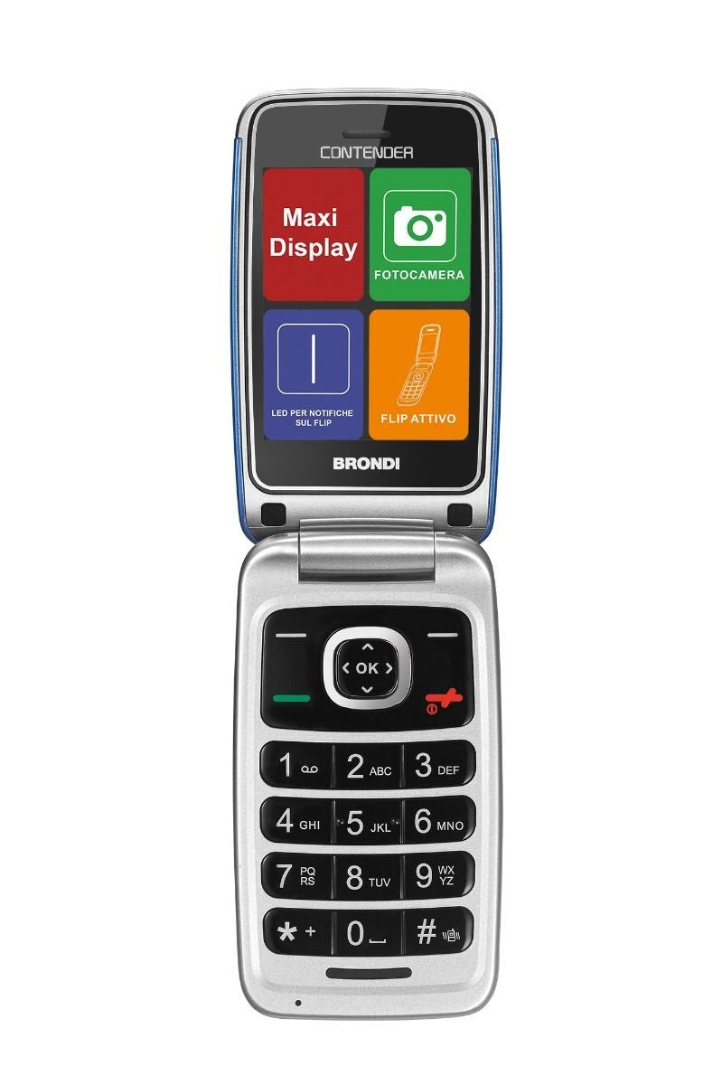 Movil Brondi Contender 7,62 Cm (3") Azul, Metálico
