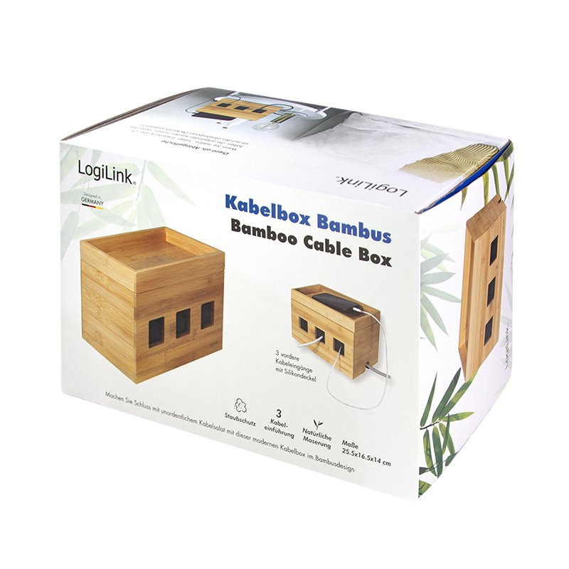 EAN 4052792065015 - LogiLink KAB0076 - Logitech Kabelbox aus Bambus imagen 9