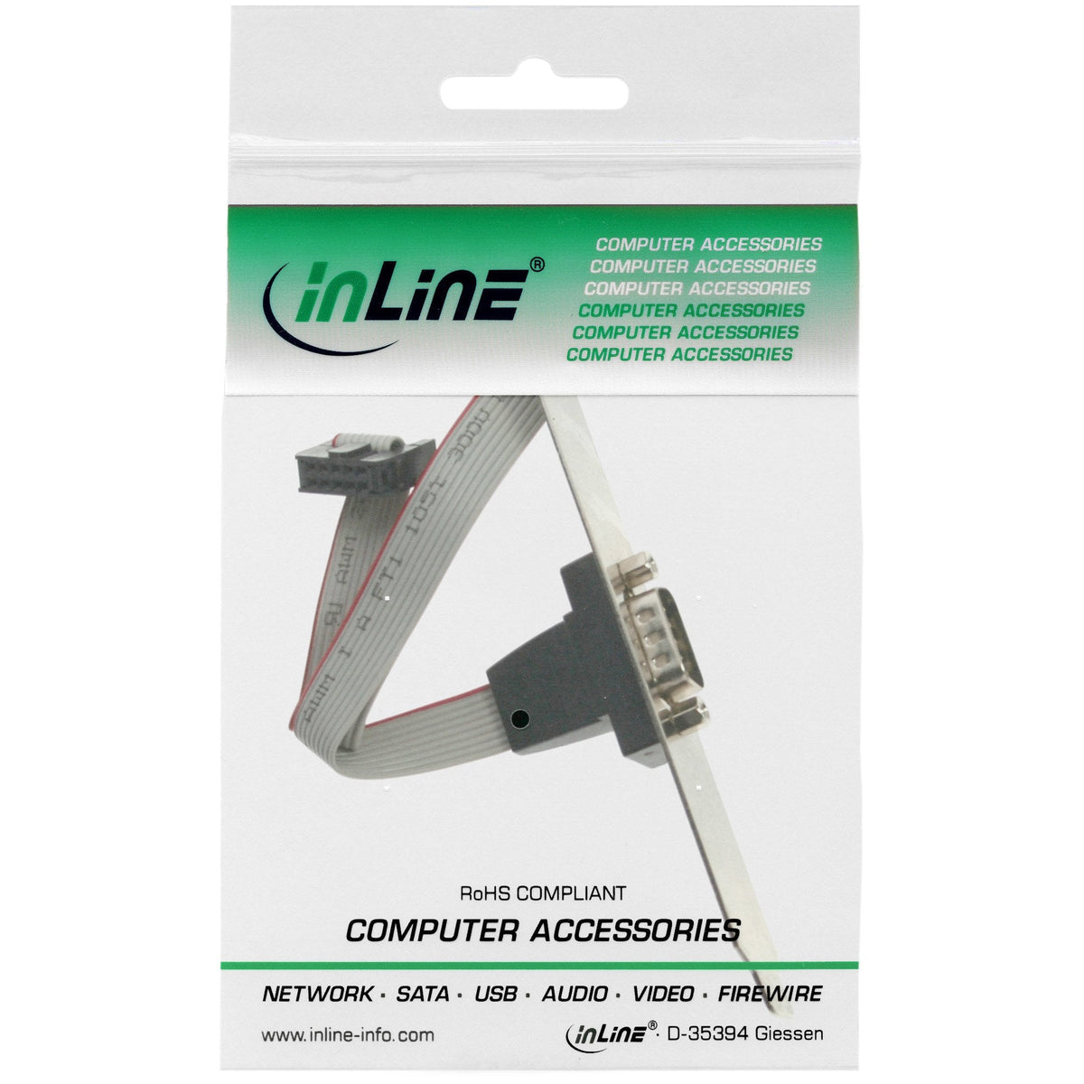 Soporte Inline Db9 Macho A 10 Pines Interno Directo 0,6 M