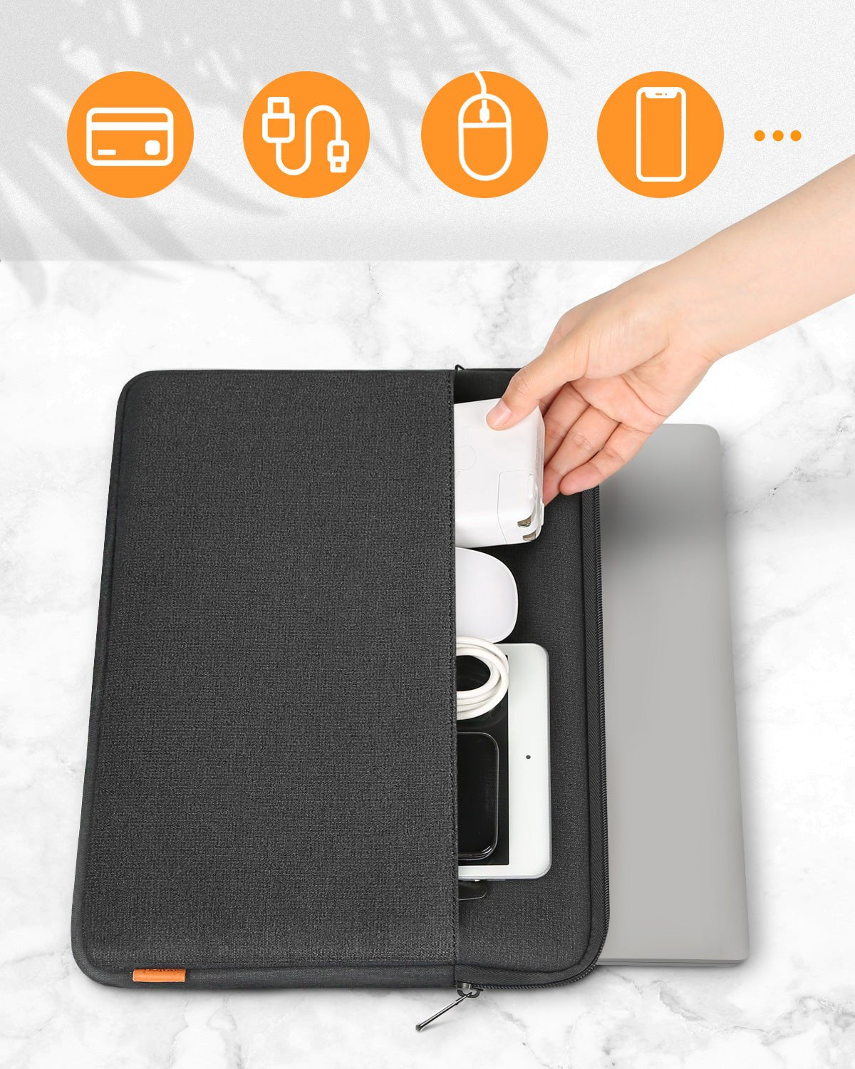 Inateck Laptoptasche 15,6" Zubehörtasche [Lb01005-15_negro]