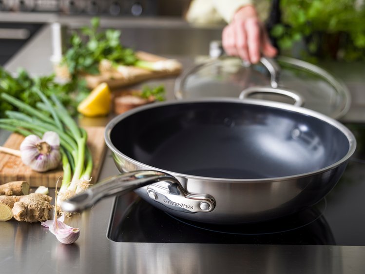 Greenpan Premiere  Wok 30 Cm Stainless Steel