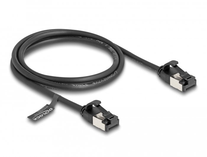 Delock Rj45 Cable Macho A Macho Cat.8.1 Flexibel 1 M Negro