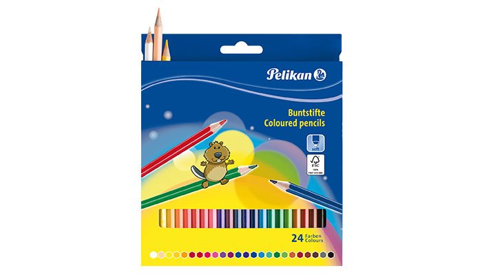 Pelikan Caja De 24 Lapices De Colores Hexagonales Lacados - Mina Antirotura - Fsc