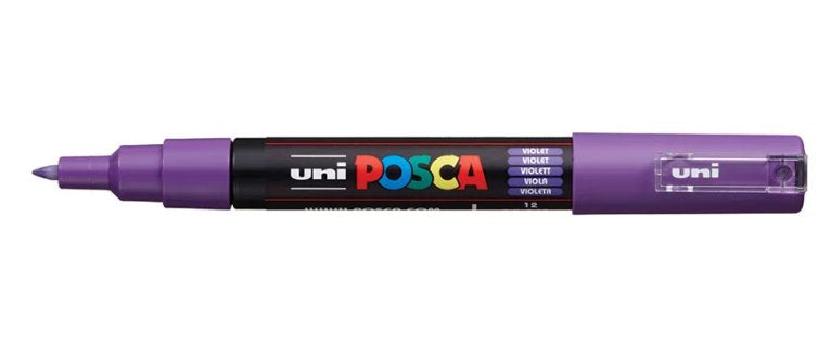 Posca Marcador  Pc-1m No Permanente Punta Fina 0.7mm Violeta