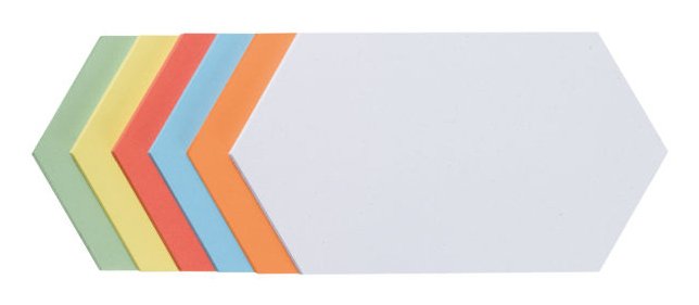Franken Gmbh Franken - Moderationskarte - Wabe - 16.5 X 19 Cm - Blanco, Amarillo, Rojo, Verde, Naranja, Azul Claro (Paquete De 250)