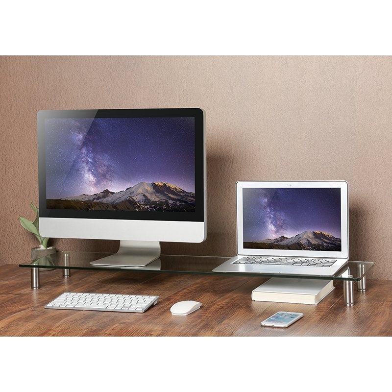 Logilink Bp0060 Soporte De Mesa Para Pantalla Plana Independiente Acero Inoxidable, Transparente