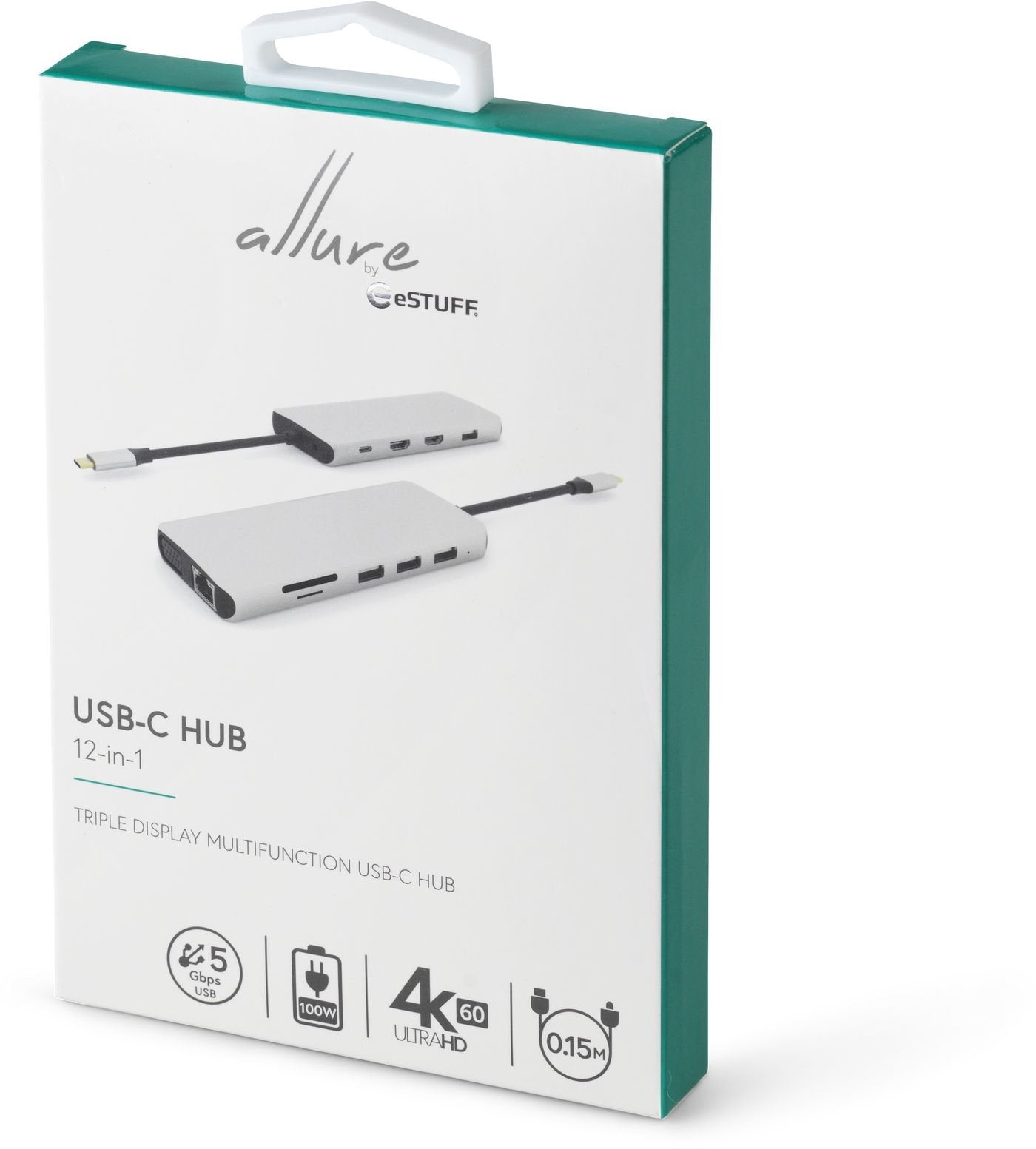 Estuff Usb-C Single Usb-C Dock Usb 3.2 Gen 1 (3.1 Gen 1) Type-C 5000 Mbit/S Gris