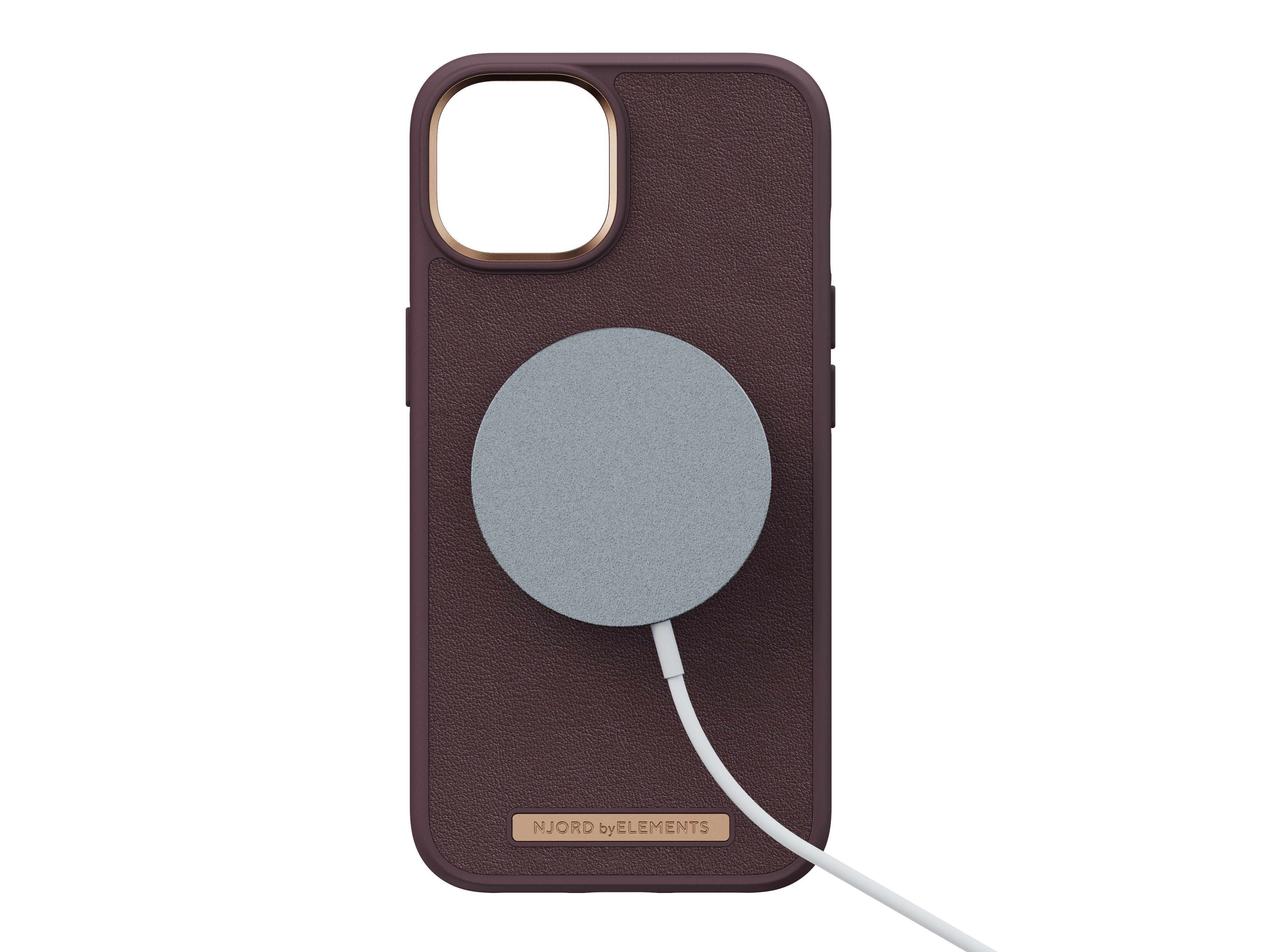 Funda Magsafe Iphone 12/13/14 Piel Marron Oscuro Njord