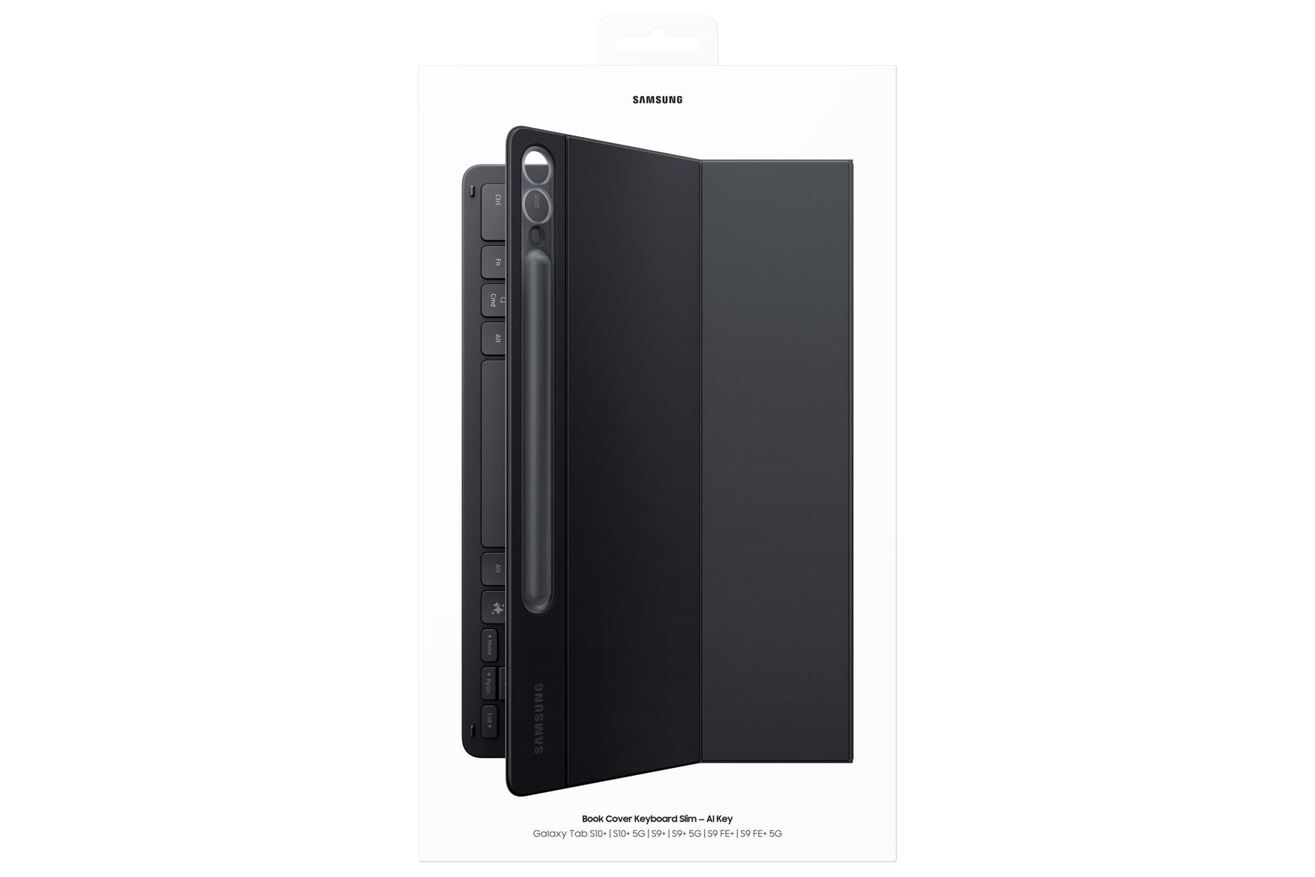 Tab S10+/S9+ Book Cover  Keyboard Slim Black