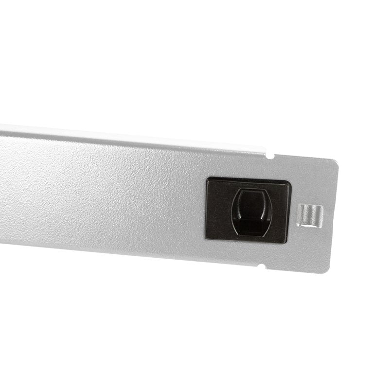 19" Blank Panel, Tool-Free Snap-In Type, 1u, Metal, Gris