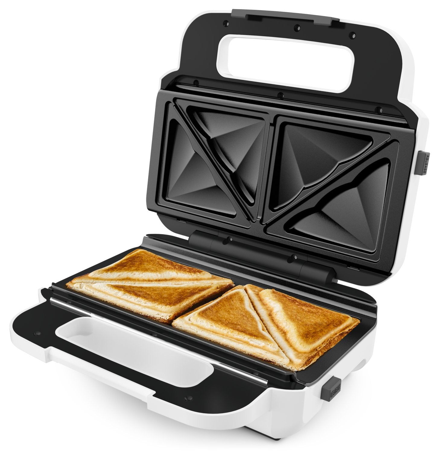 Sandwichera  Tefal Snack Xl Sw7011, Blanco/Gris, 850 Vatios, Con 2 Juegos De Platos Sw 7011