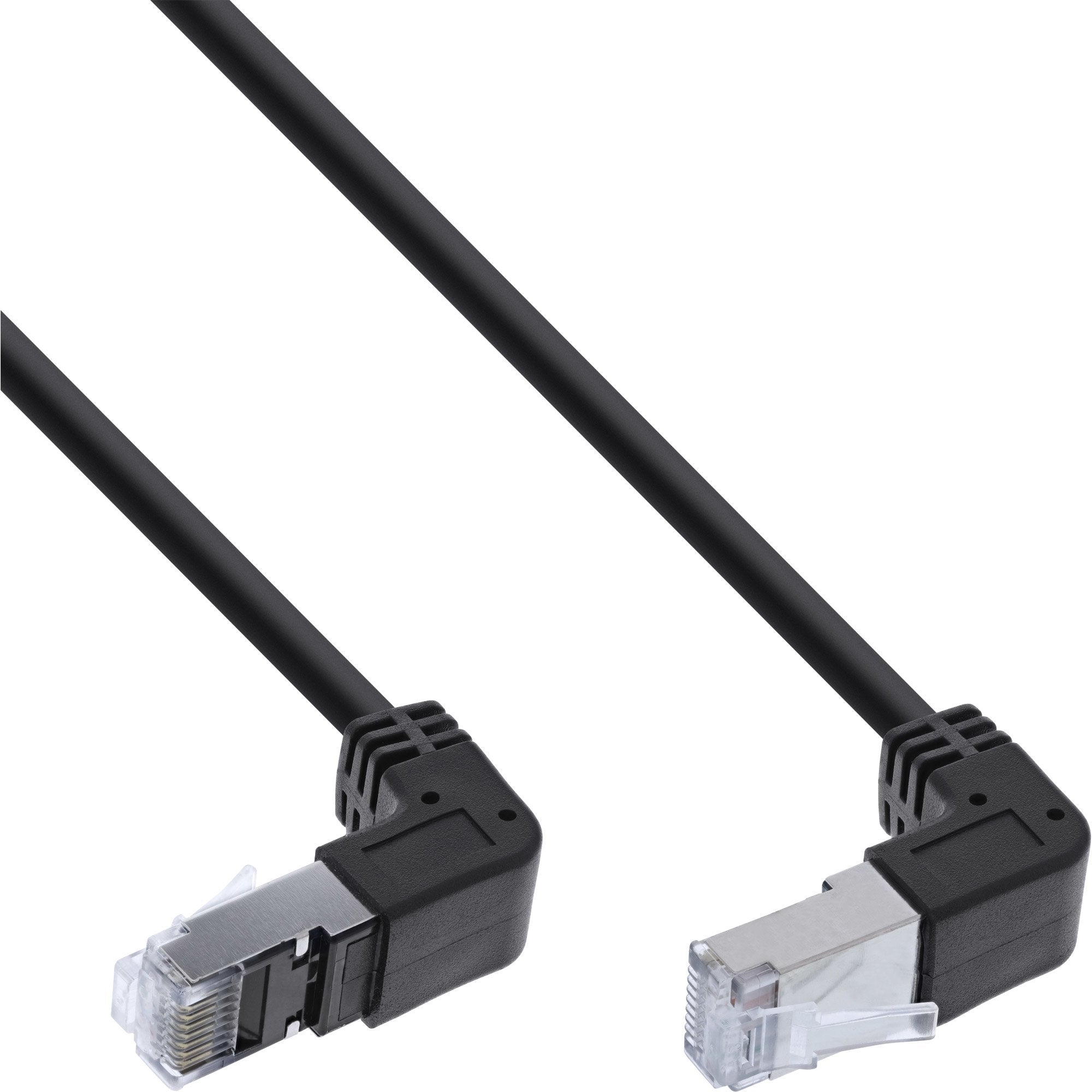 Cable De Red  Inline En Ángulo Ascendente/Descendente, S/Ftp (Pimf), Cat.6, 250 Mhz, Pvc, Cobre, Negro, 0,15 M