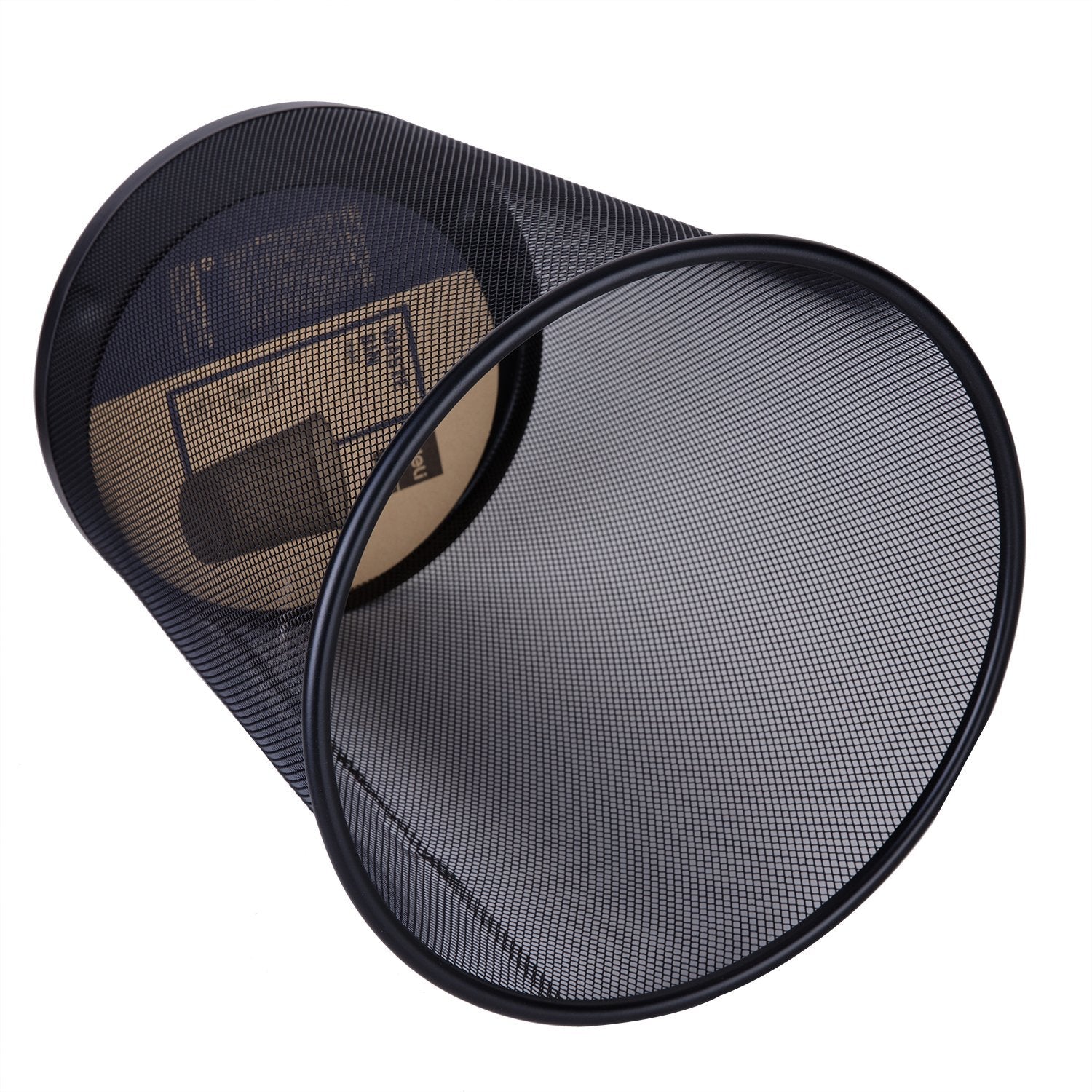 Deli Papelera Grande Metalica 295x240x347mm Negro