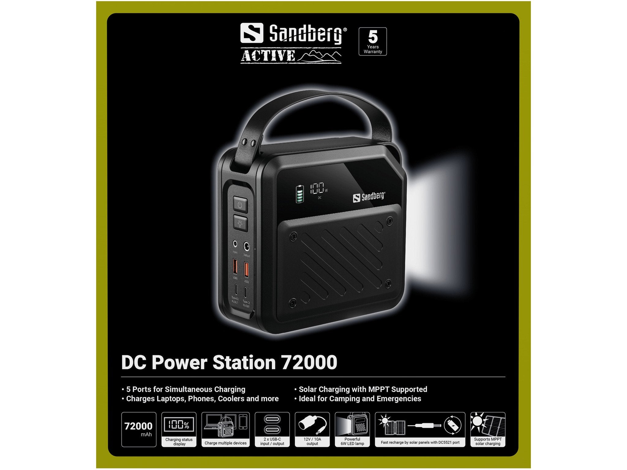 EAN 5705730421228 - Sandberg 421-22 estación de energía portátil Lithium Manganese Iron Phosphate (LMFP) 72000 mAh 200 W 2,31 imagen 8