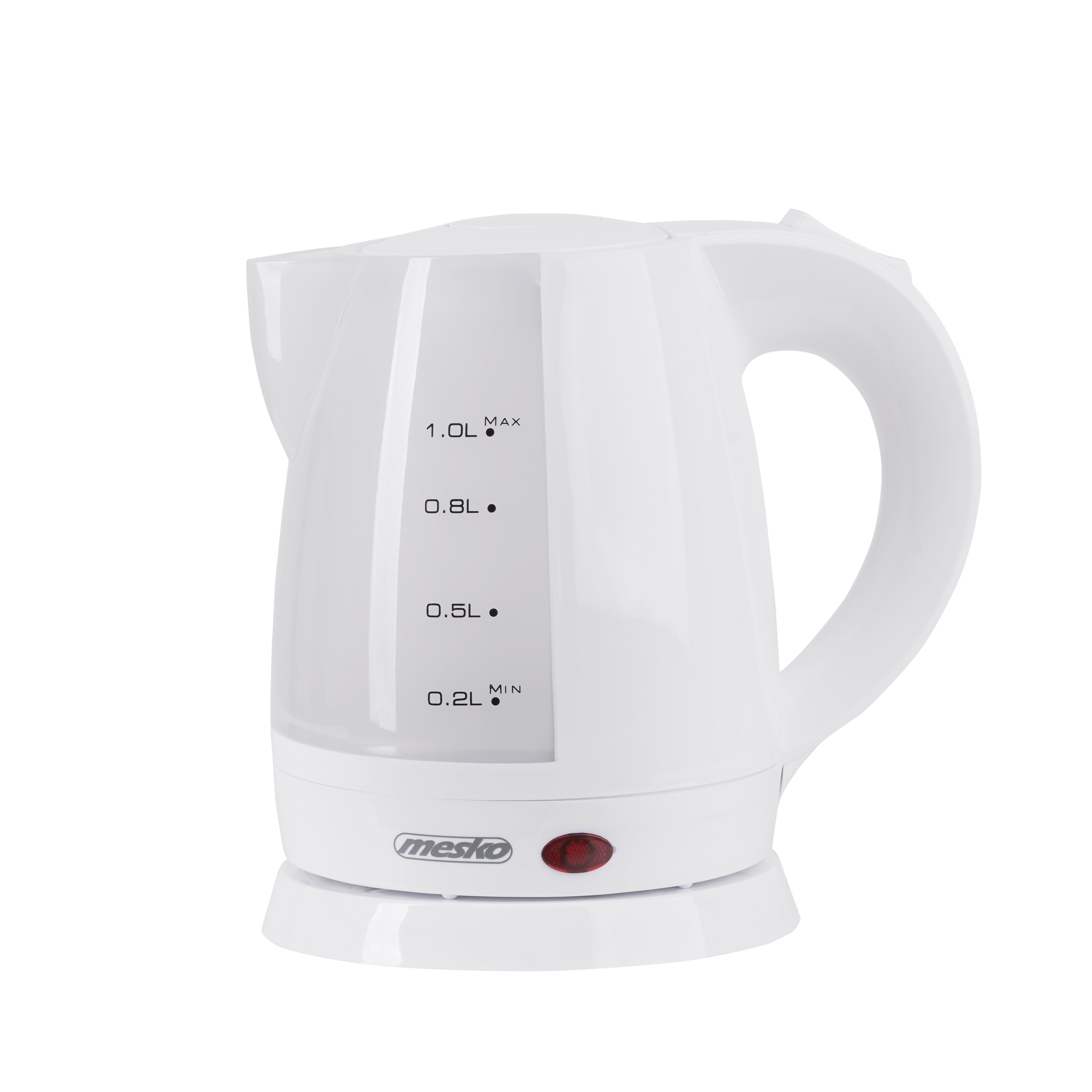 Hervidor Mesko Ms 1276, Eléctrico, Potencia 1600 W, Capacidad 1 L, Plástico, Blanco