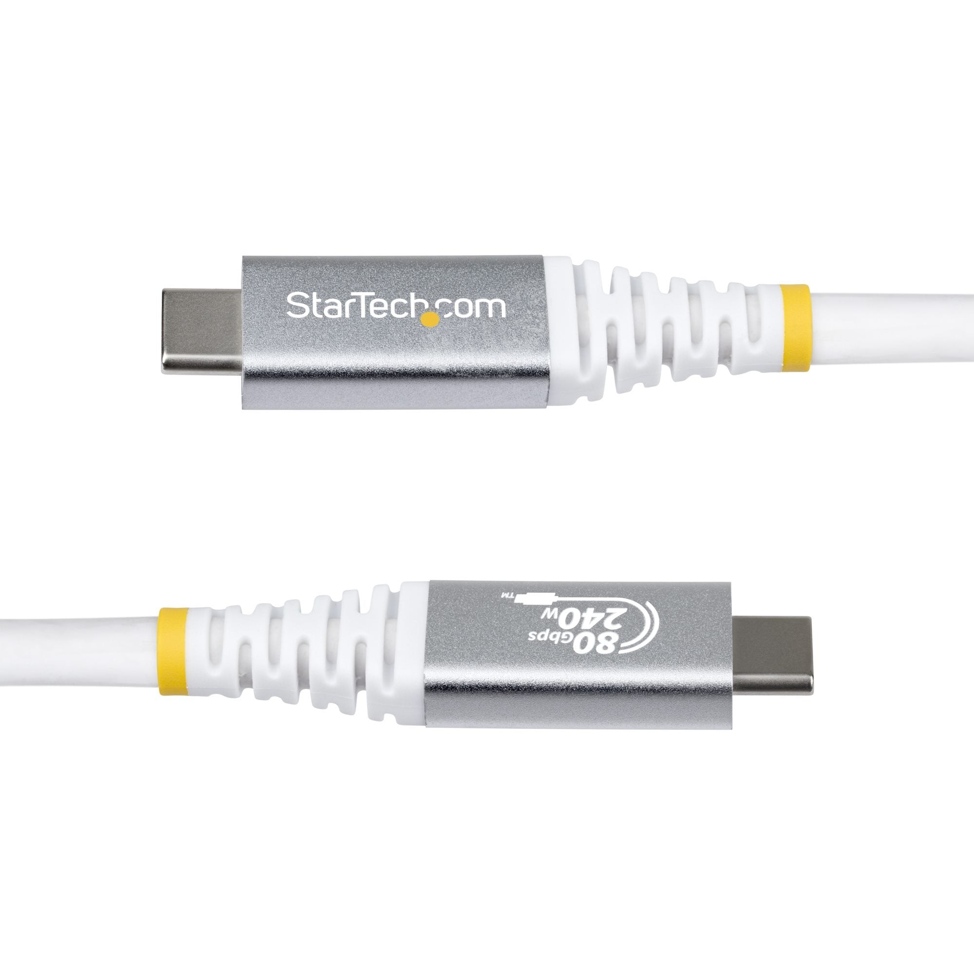 Startech.Com Cable Usb Usb-C (M) A Usb-C (M) Usb4 / Thunderbolt / Displayport 2.1 151.33 Cm Admite 4k120hz Admite 8k60hz Rango De Potencia Ampliado (Epr) Admite Suministro De Carga 3 1 Blanco