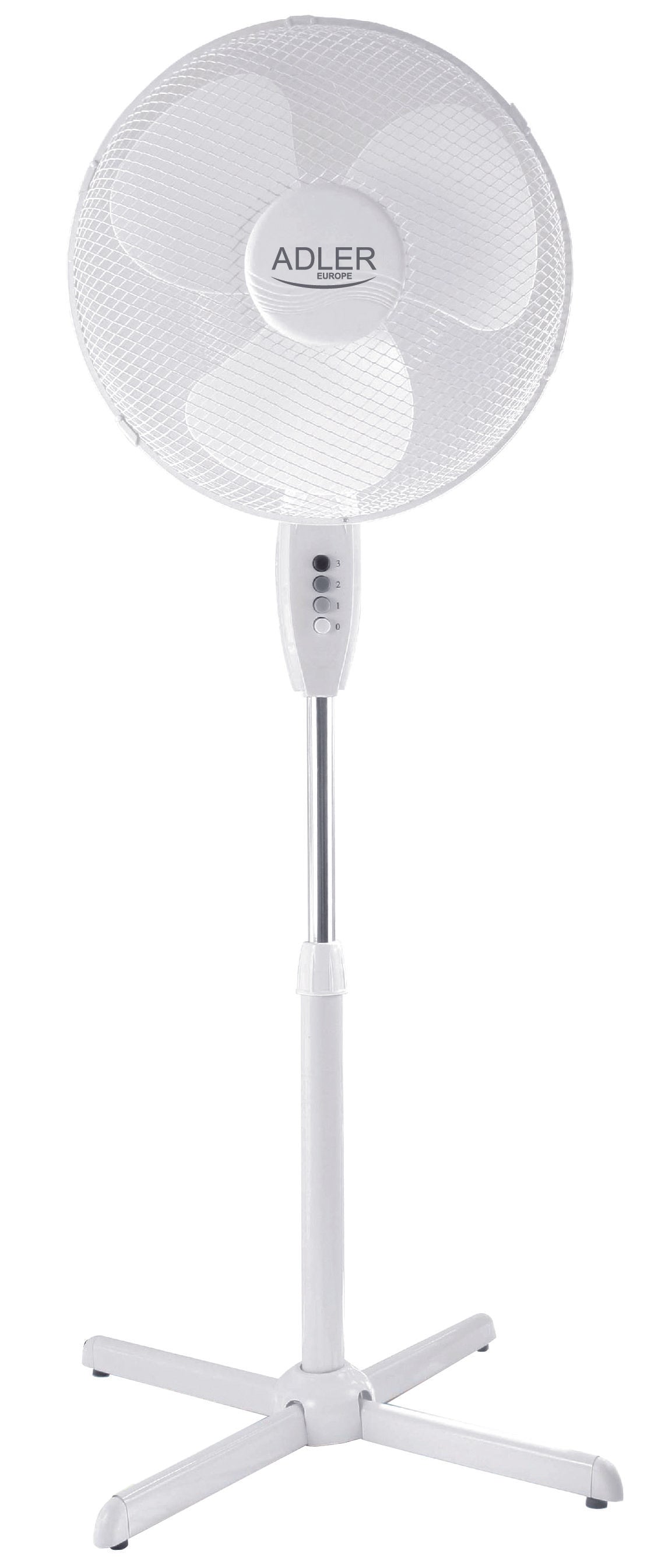 Ventilador De Pie Adler Ad 7305, Diámetro 40cm, 3 Ajustes De Velocidad, Base Estable, Potencia 45w
