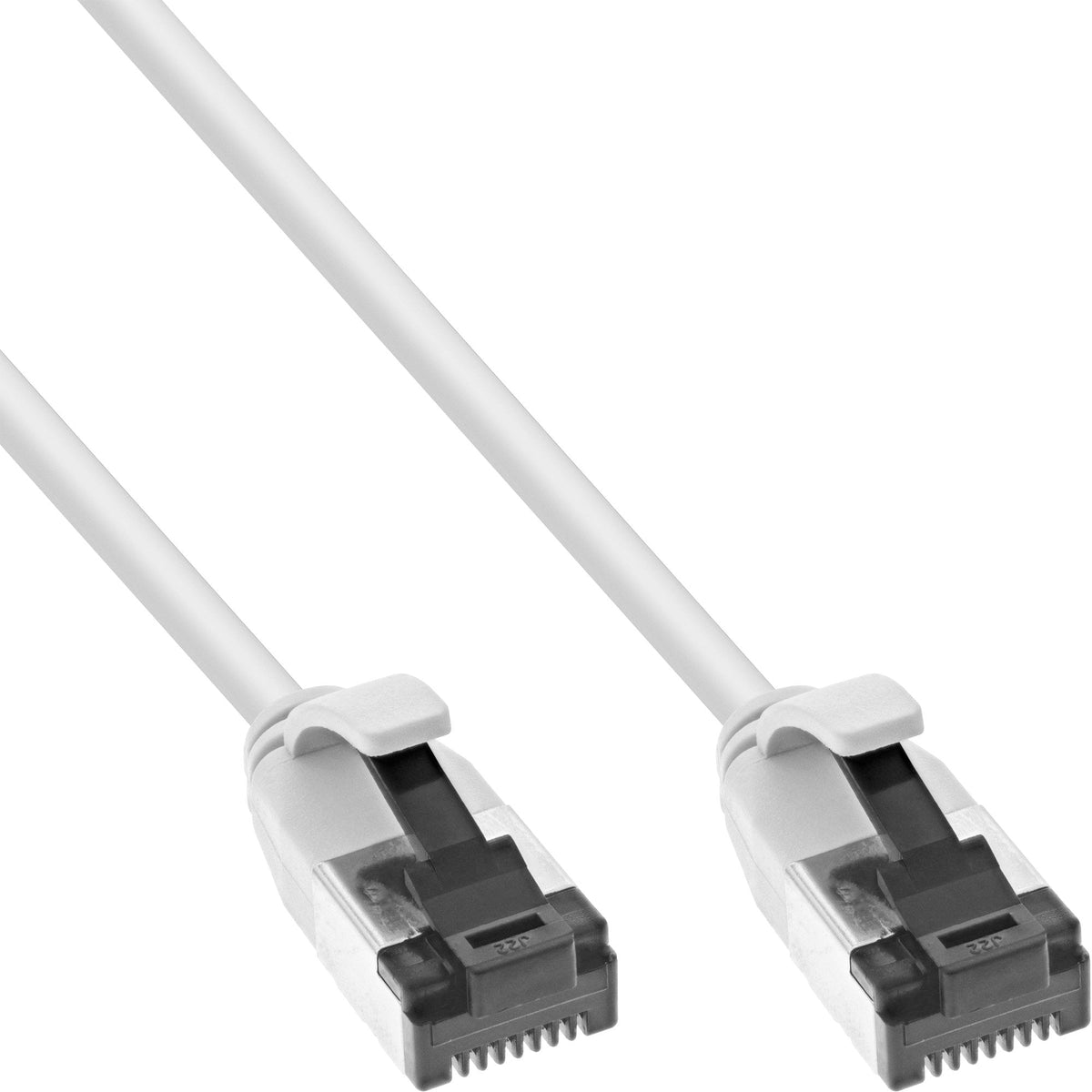 Inline® Cable De Red Slim, U/Ftp, Cat.8.1, Tpe Halogen-Free, Blanco 0.25m