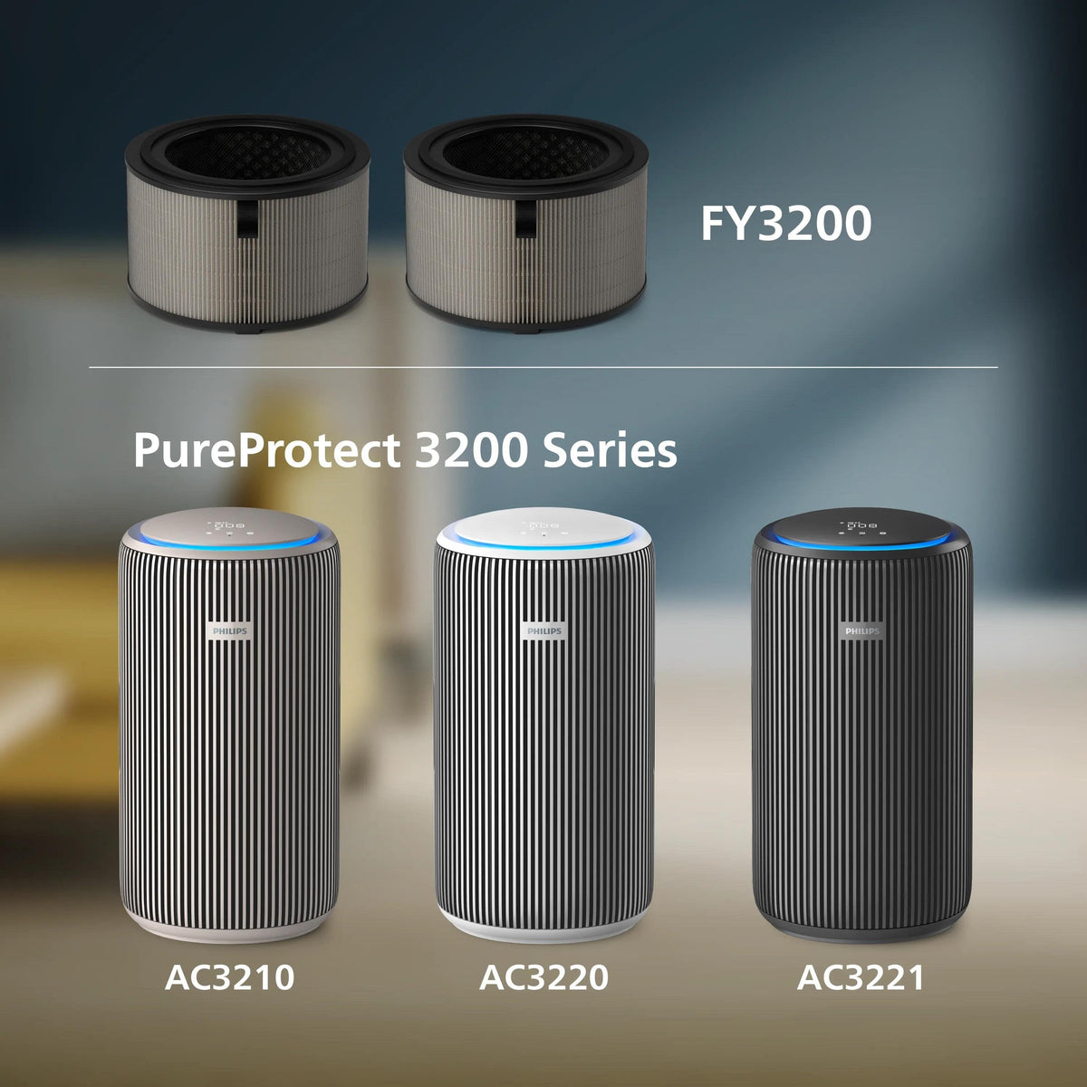 Philips Pureprotect 3200 Series, Luftreinigerfilter, Hepa, 99,97%, Box