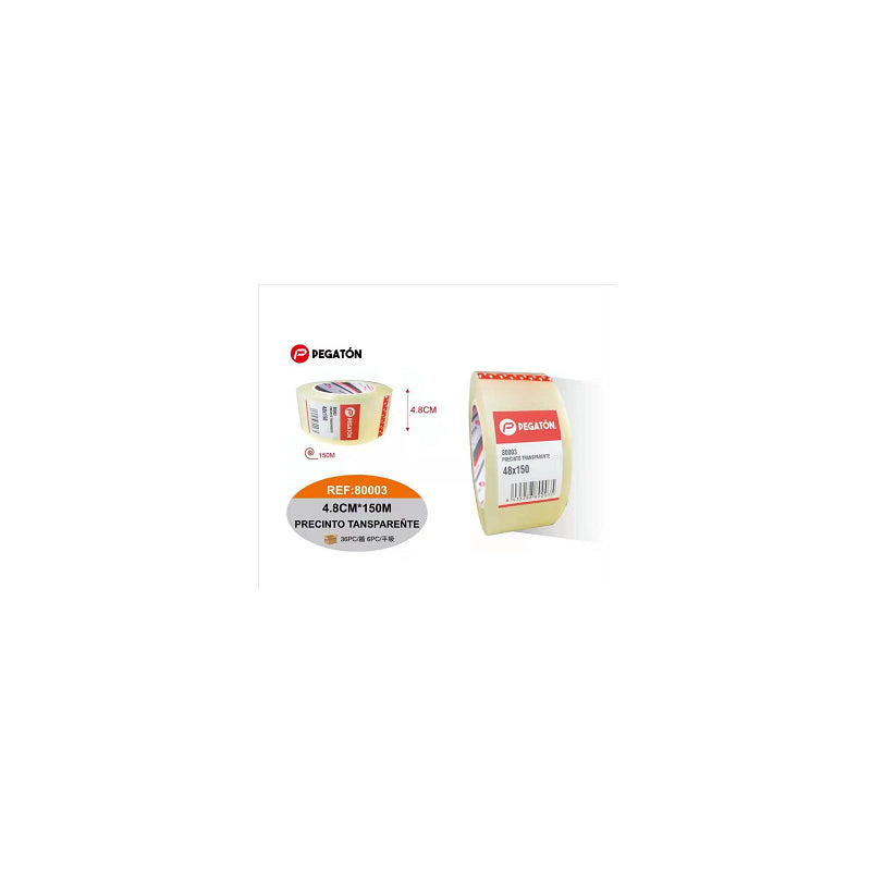 6x Cinta Adhesiva Transparente 48mmx150m