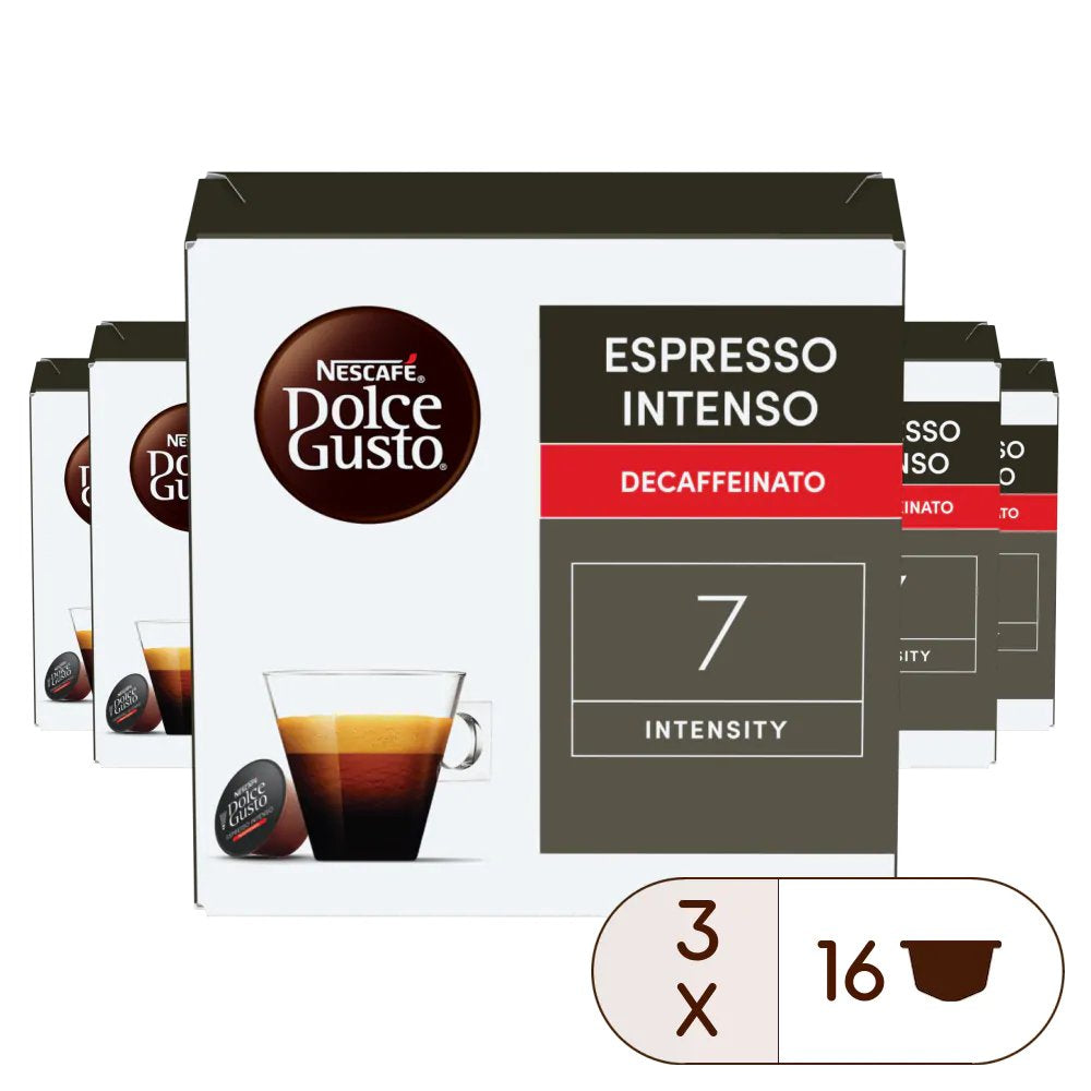 CãPsulas Dolce Gusto Espresso Intenso Descafeinado Tripack Nescafe 48 Unidades (3x16)