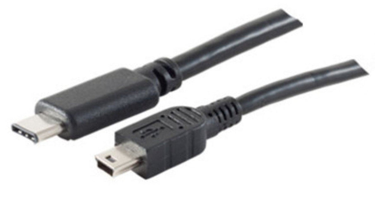 Cable Usb 2.0 Mini B (St) => C (St) 1,8m Negro *Shiverpeaks* Basic-S