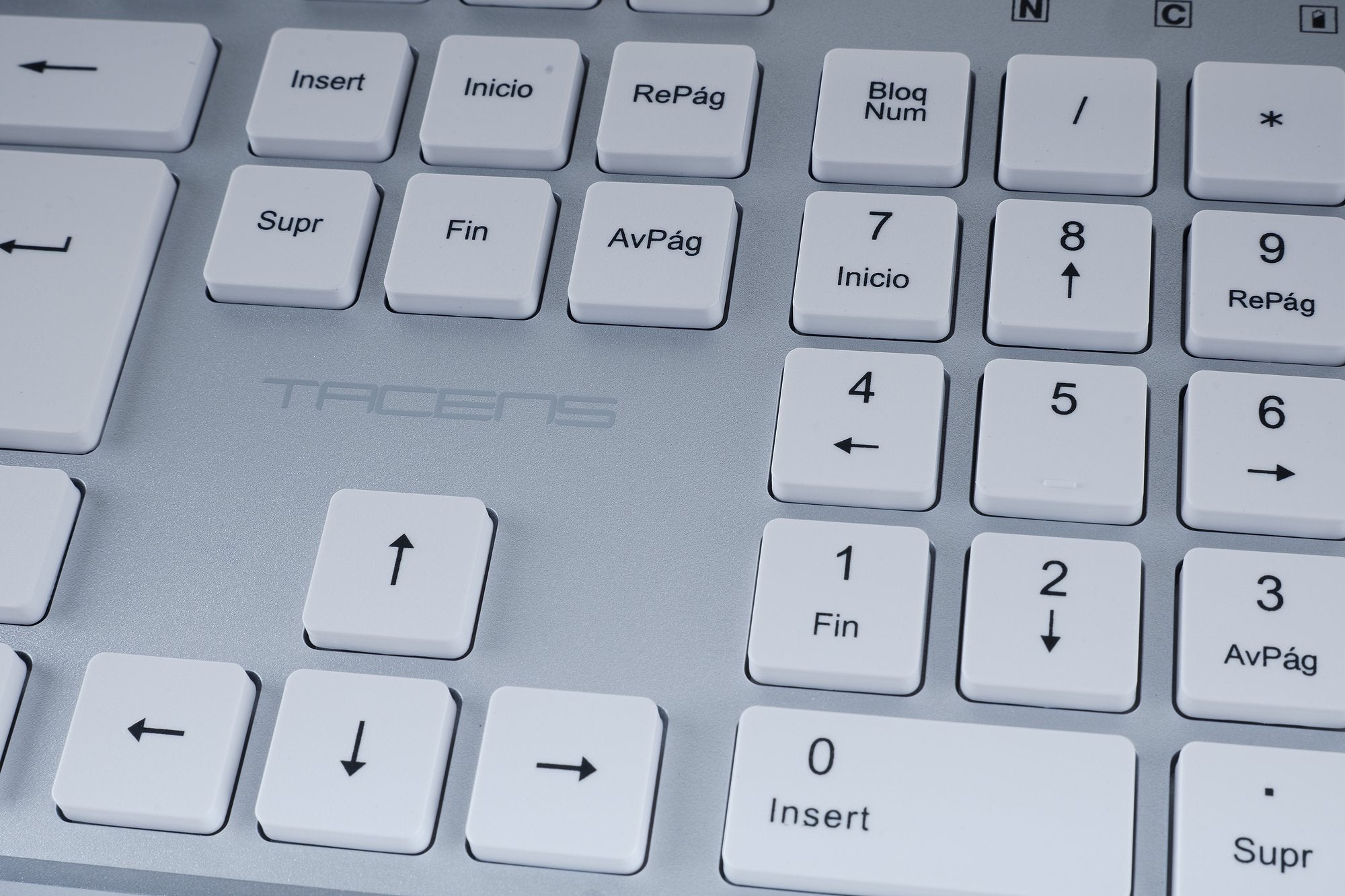 EAN 8435693112167 - Tacens 6ZENITHWFR teclado Ratón incluido Hogar / Oficina RF inalámbrico AZERTY Francés Plata, Blanco imagen 6