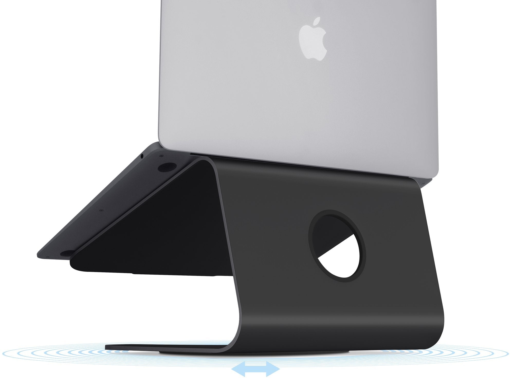 Mstand360 Laptop Stand W/  Swivel Base, Black W/ Swivel