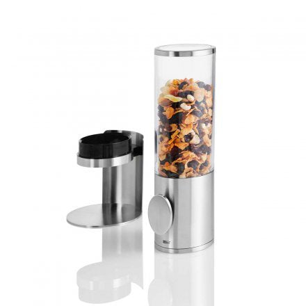 Adhoc Deposito Dispensador De Alimentos Para Encimera 1,5 L Acero Inoxidable, Transparente