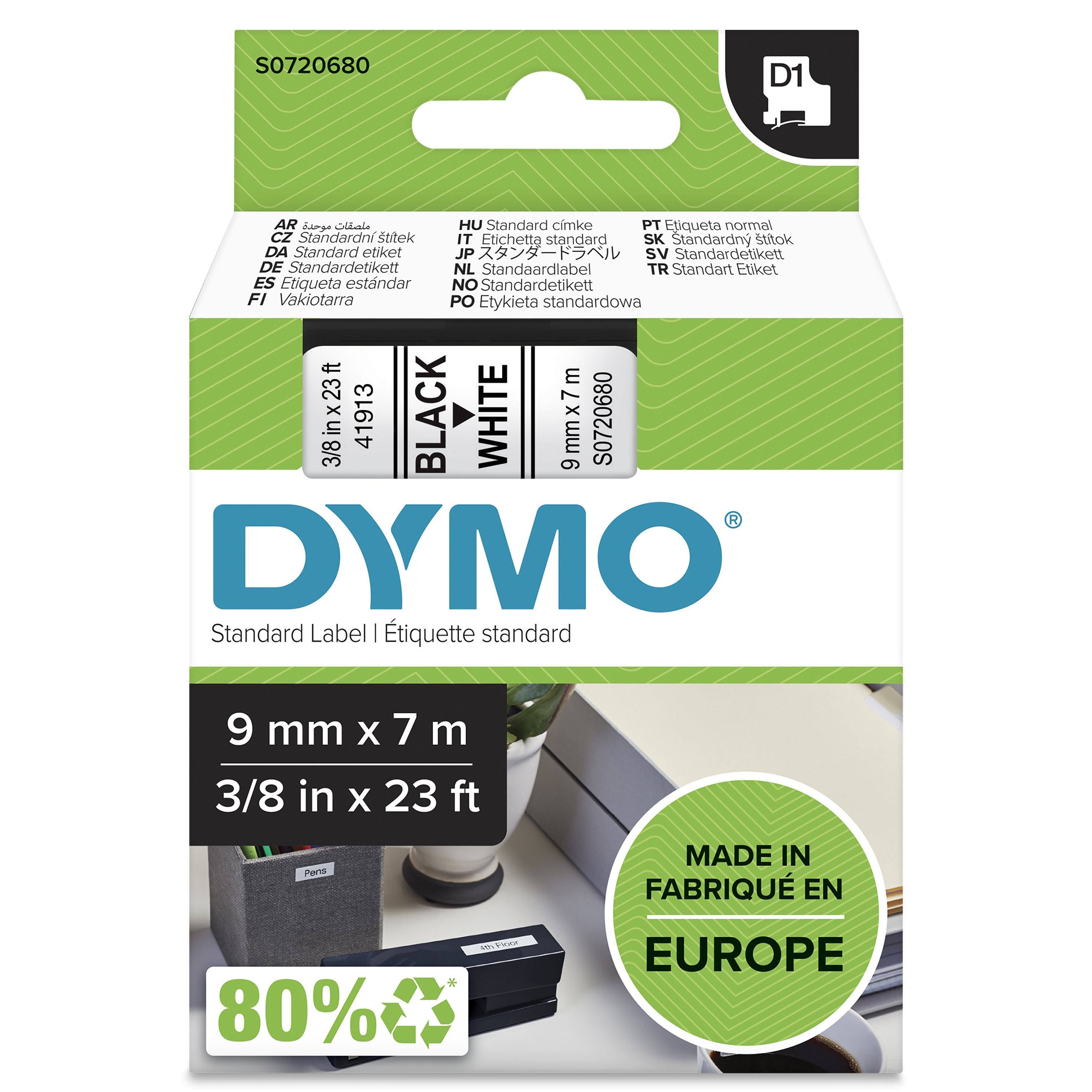EAN 5411313409131 - DYMO D1 Standard - Black on White - 9mm cinta para impresora de etiquetas Negro sobre blanco imagen 2