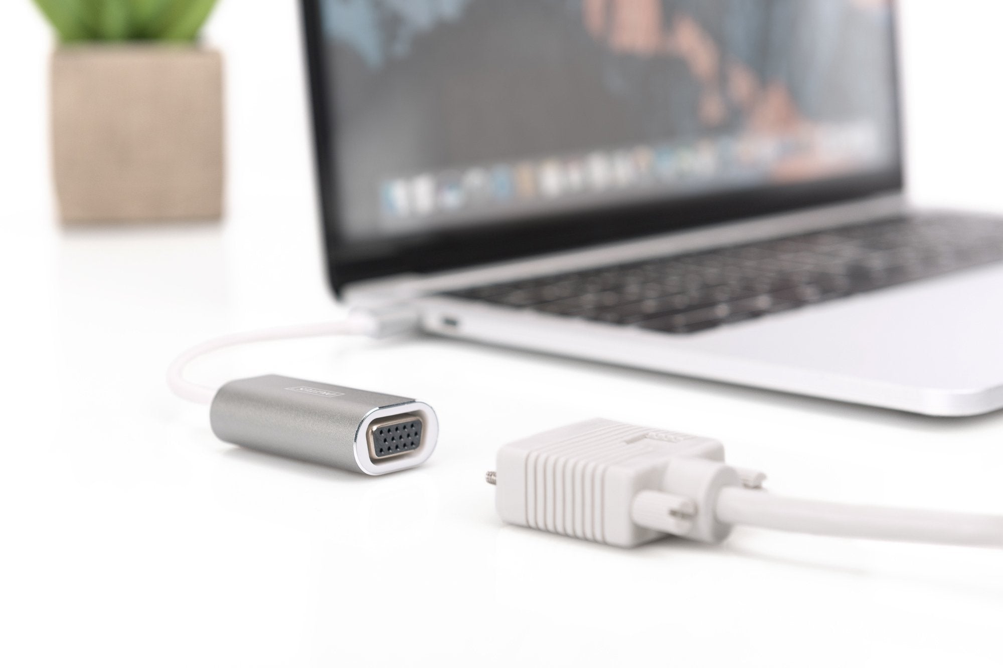 Conversor Hub Digitus Video Usb Tipo C 1080p Vga 20cm Chipset Vl100 + It6513