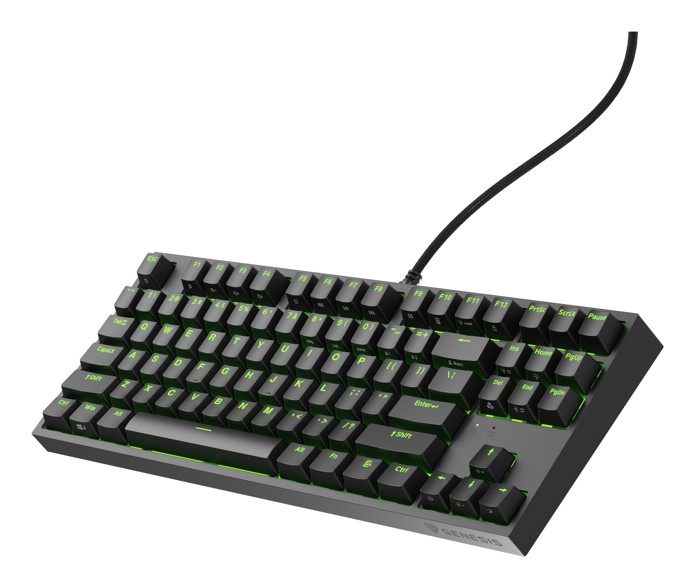 Genesis Thor 404 Tkl Rgb Mechanical Gaming Keyboard, Kailh Box Brown V2 Switch, Us Layout, Wired, Black