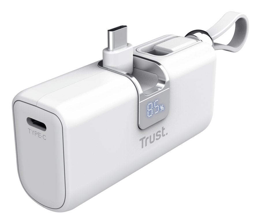 Powerbank 5000mah Trust Pacto 26105 18w Blanca