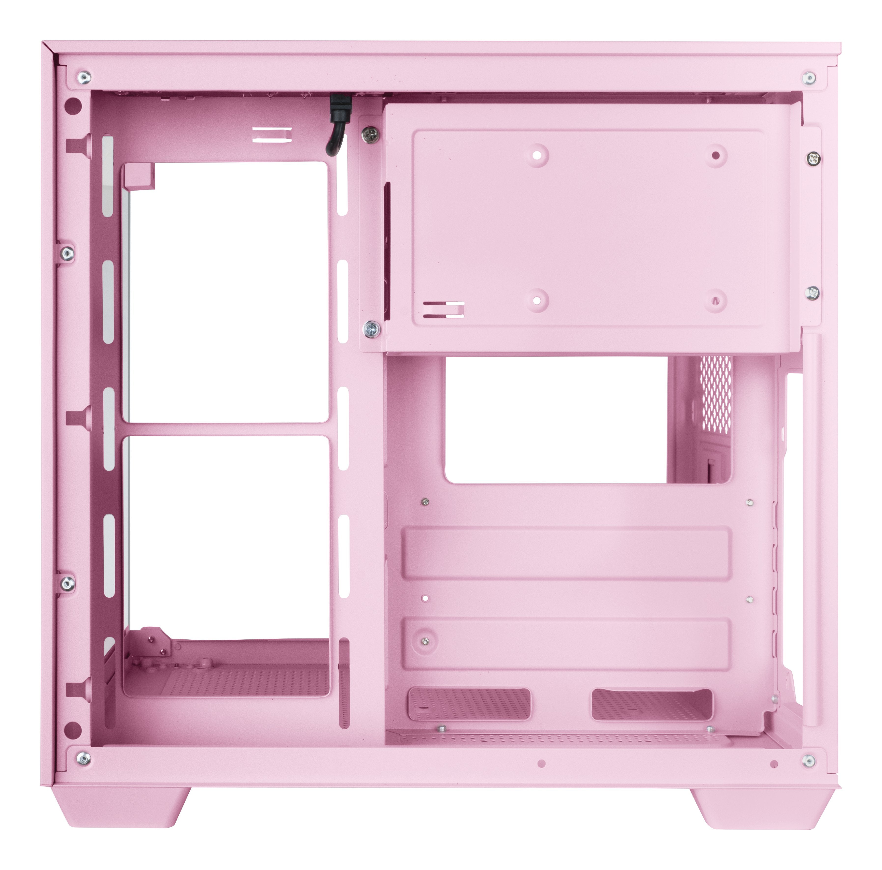 Caja Microatx Gaming Mars Gaming Mcvisionmp Triple Cristal Templado Gpu 330mm 1x3.5 1x2.5 Rosa