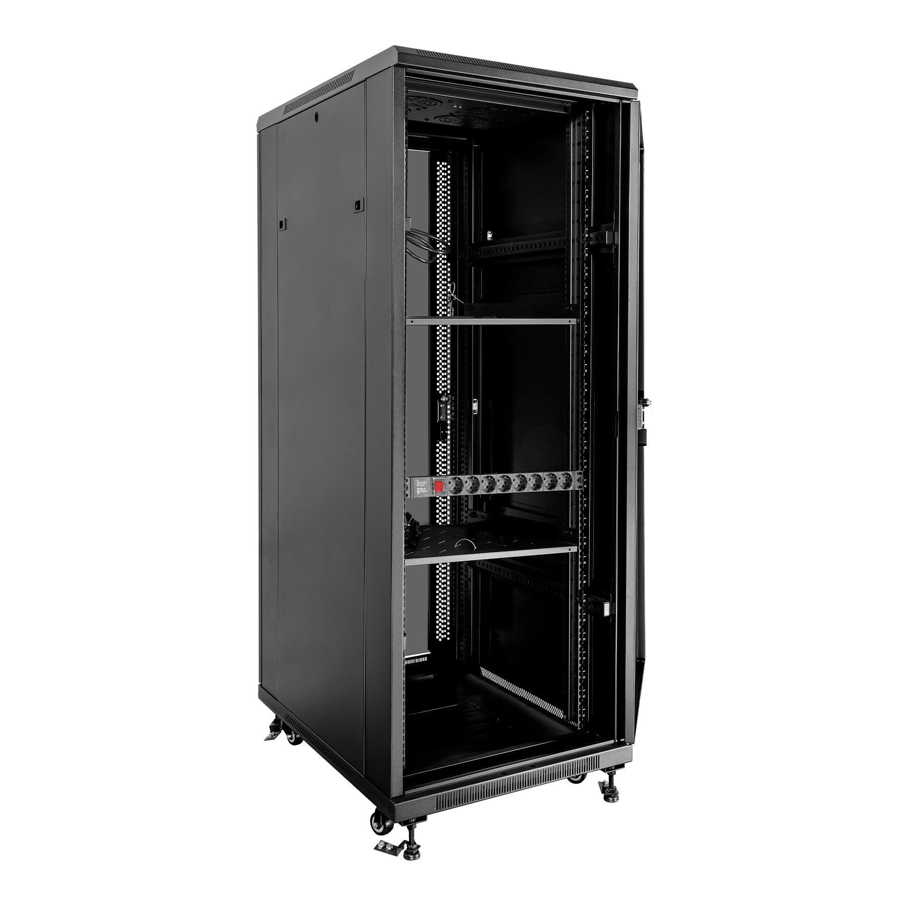 Armario  Aiten Data Ai6632  32u - Ancho 600 - Fondo 600 - Incluye 2 Bandejas Fijas - 4 Ventiladores 120mm - 1