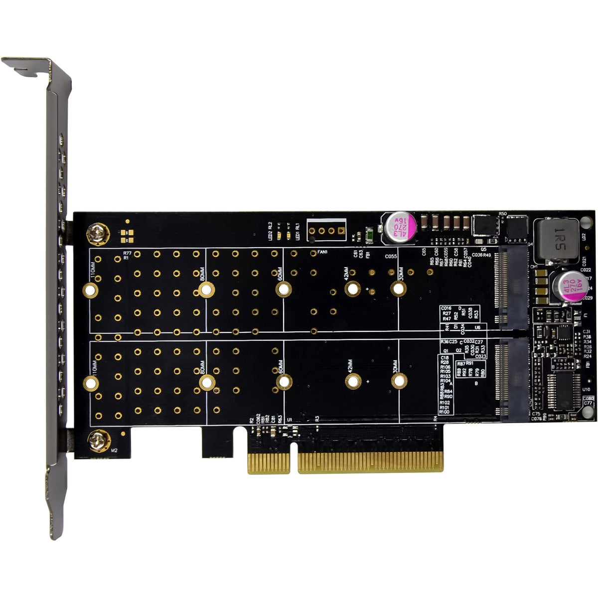 Inline Pcie Tarjeta A 2x Interno Nvme M.2 Key M  Bifurcation - Pcie X8