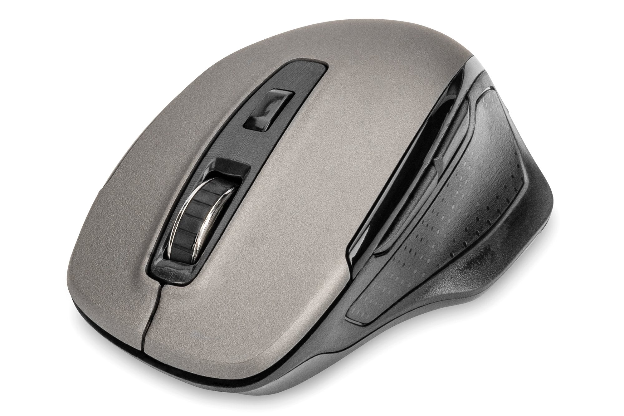 Raton Digitus Wireless Optical Mouse, 6 Botones, Ergonomic 1600dpi Negro/Gris