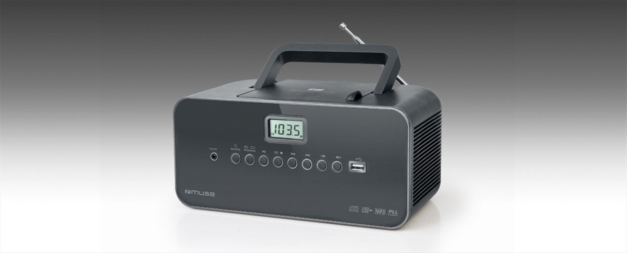 Radio Muse M-28dg Portable  Lecteur, Grey