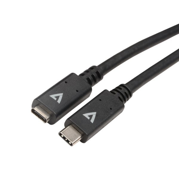 Usb-C Extension Cable 2m Black Cable Black Usb-C Extension Cable