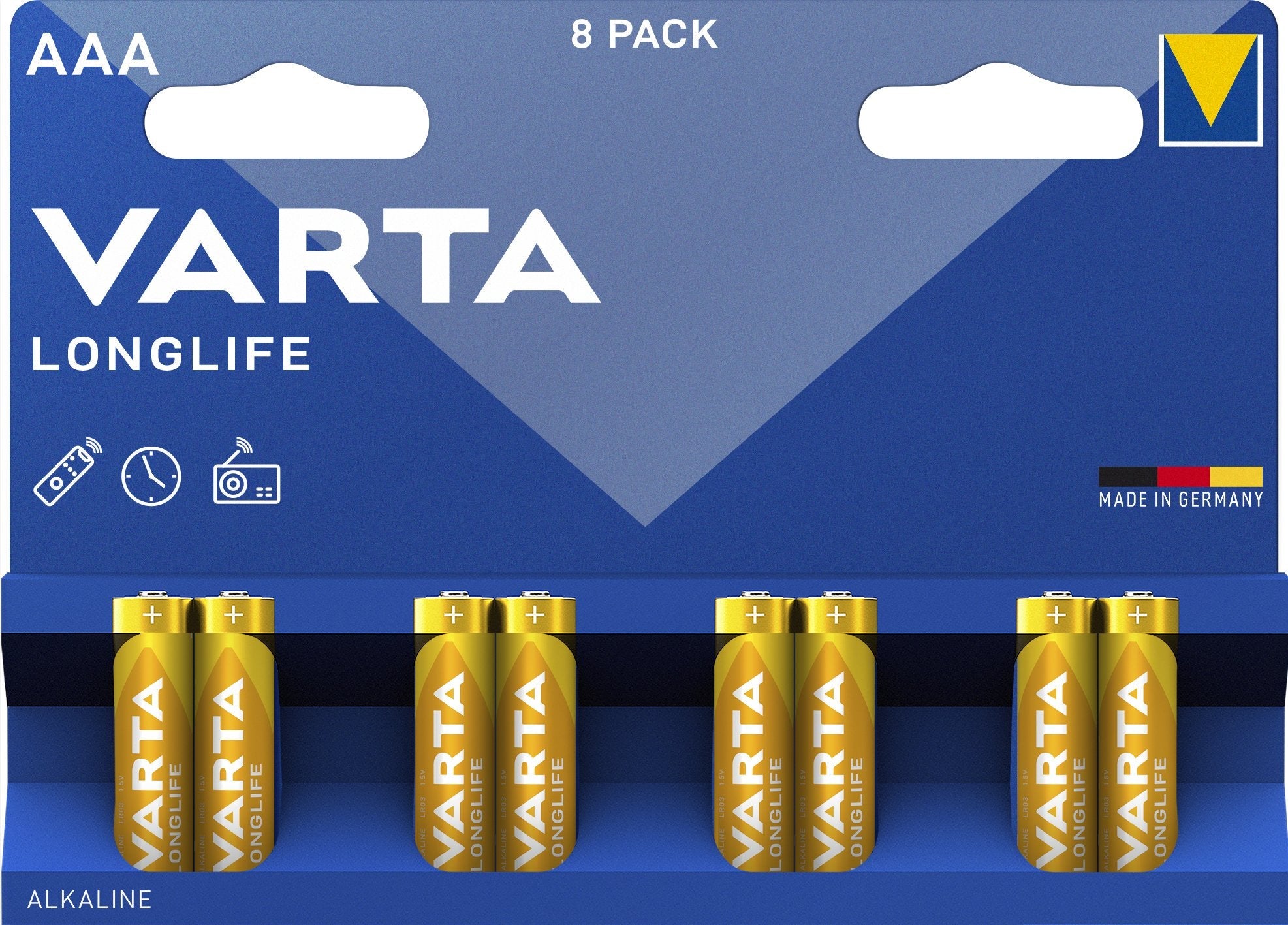 Pila Varta Longlife Lr03, Aaa (Micro) 8 Piezas 4103101418