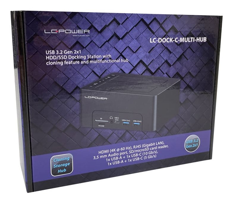 Lc-Power Lc-Dock-C-Multi-Hub Usb3.2 Dockingn Station 2,5/3,5 Retail