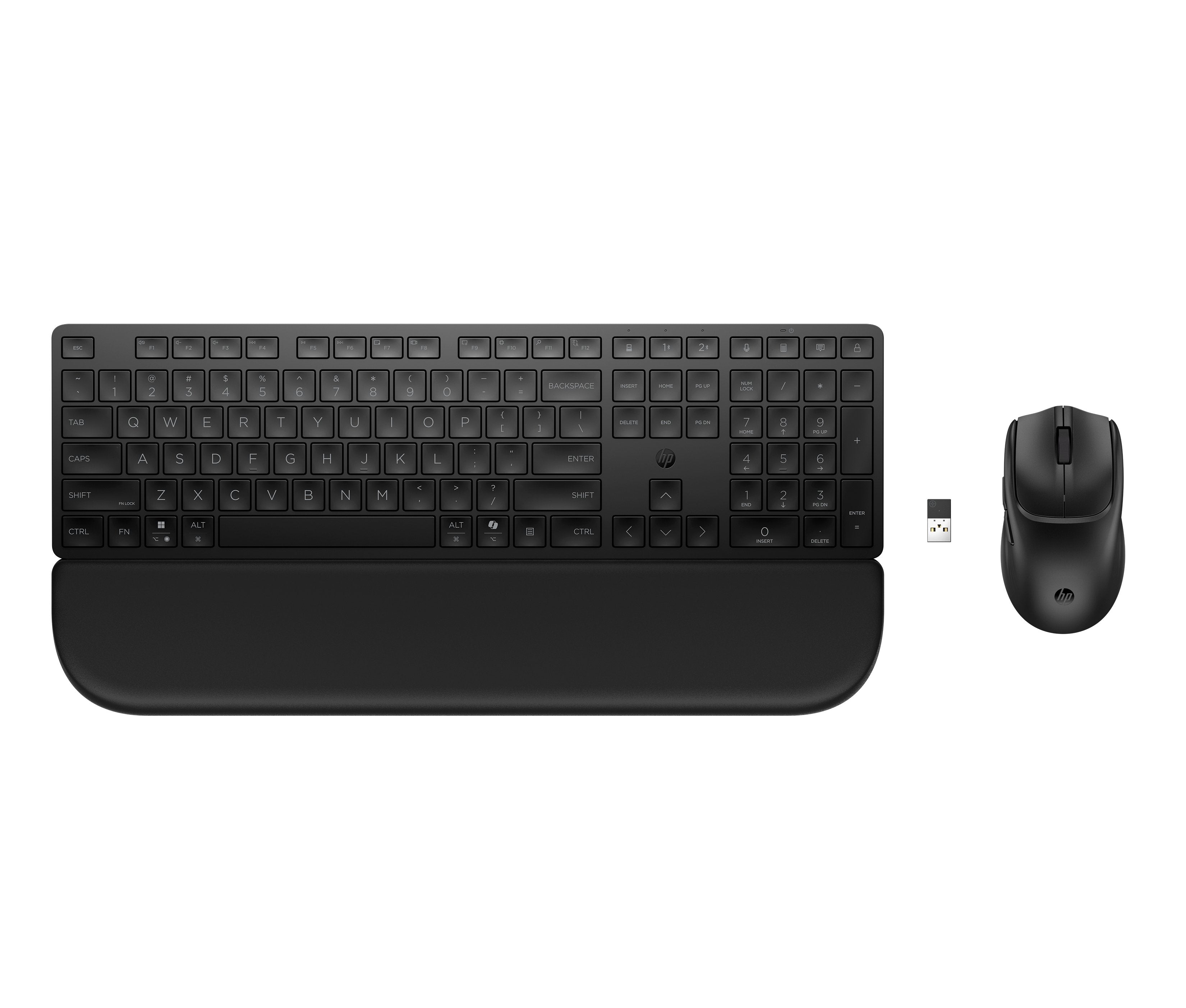 Hp Multi-Device Dual-Mode Mouse And Keyboard Combo With Palm Rest 585c Fr