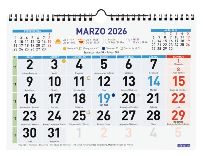 EAN 8422952403432 - Finocam 781440026 calendario imagen 3
