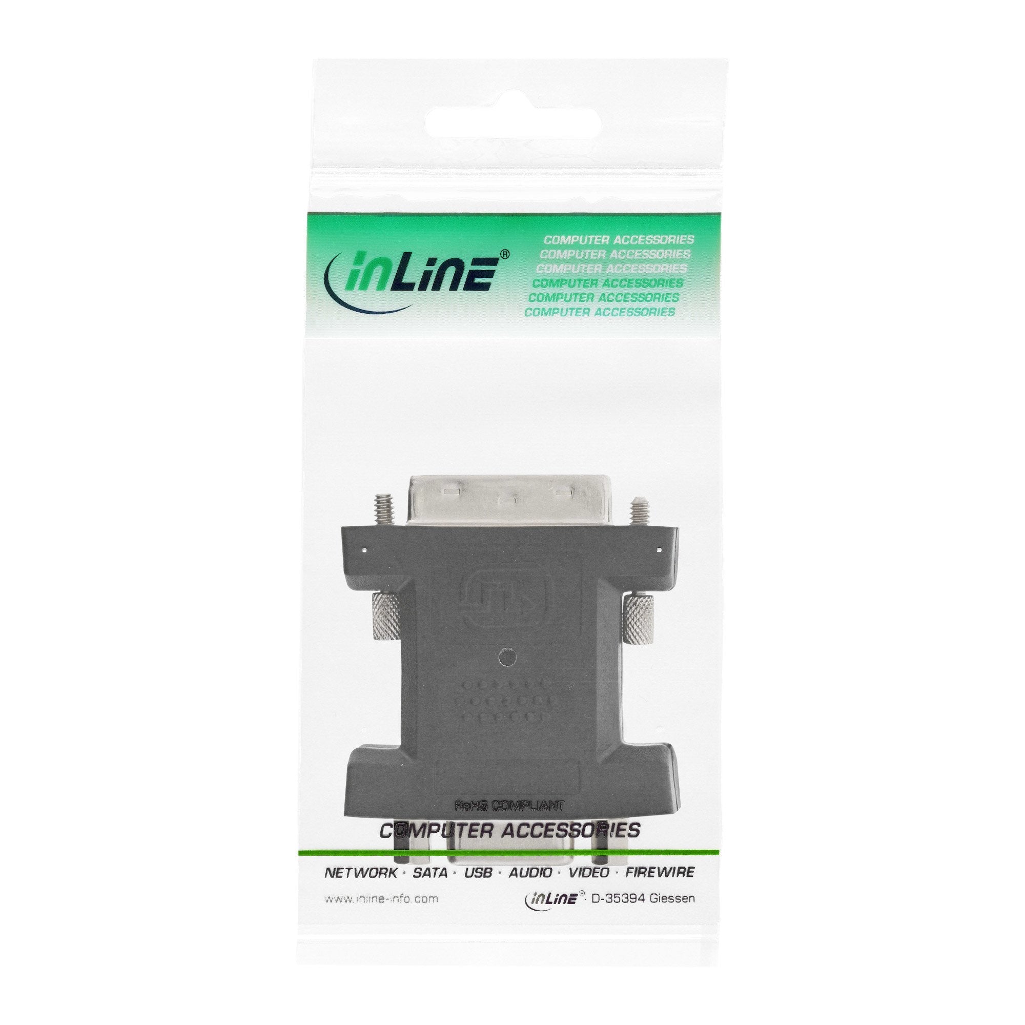 Adaptador Inline Dvi-A Dvi 12+5 Macho A Vga 15 Hd / S-Vga Hembra