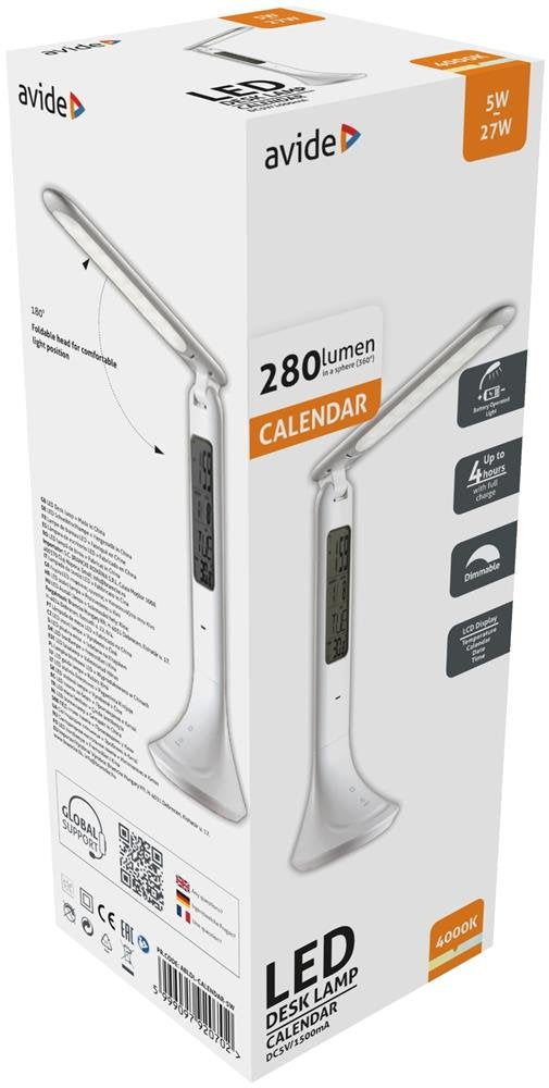 Avide Led Tischleuchte Kalender Blanco 5w