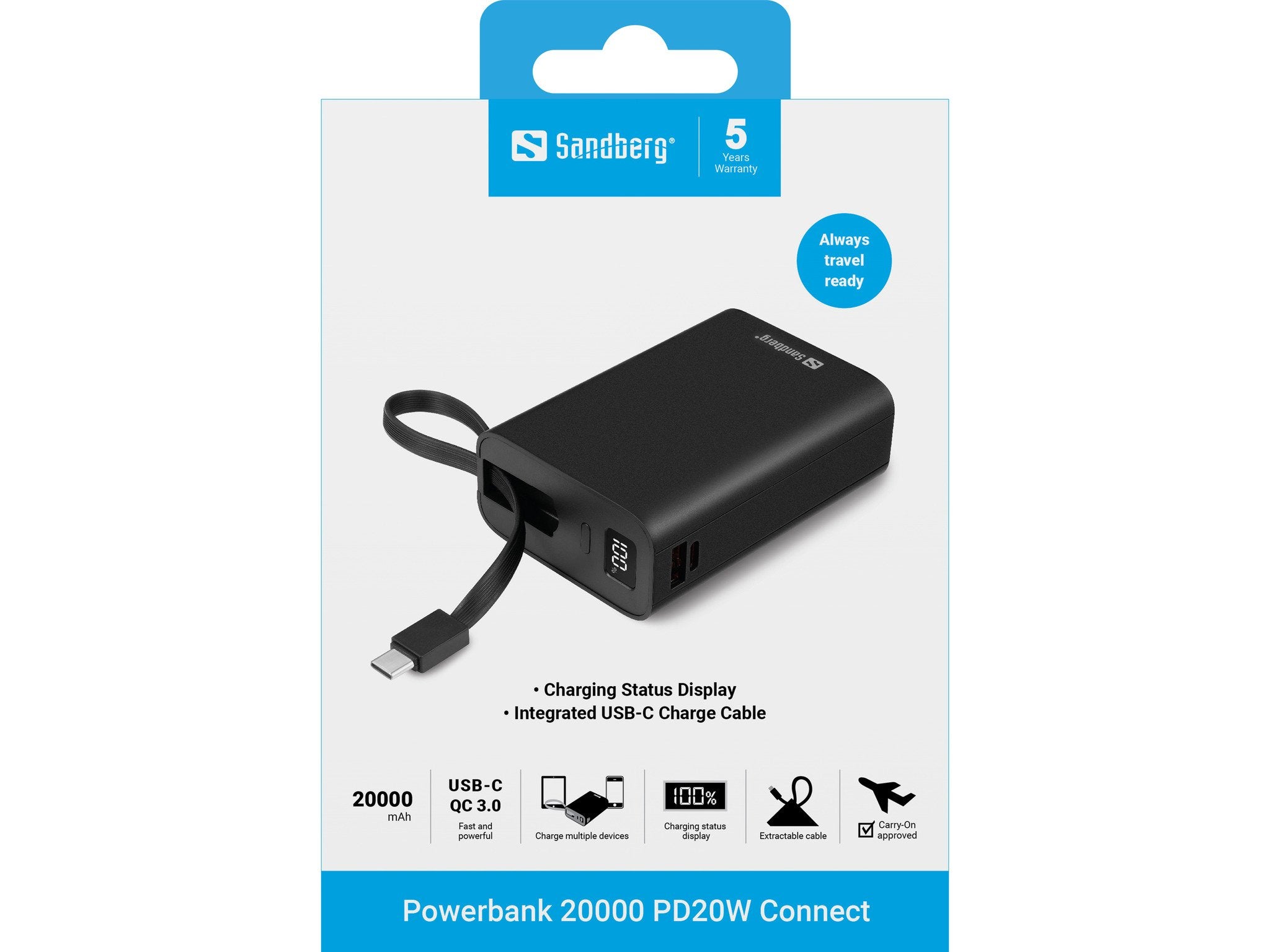 EAN 5705730421129 - Sandberg Powerbank 20000 PD20W Connect imagen 4