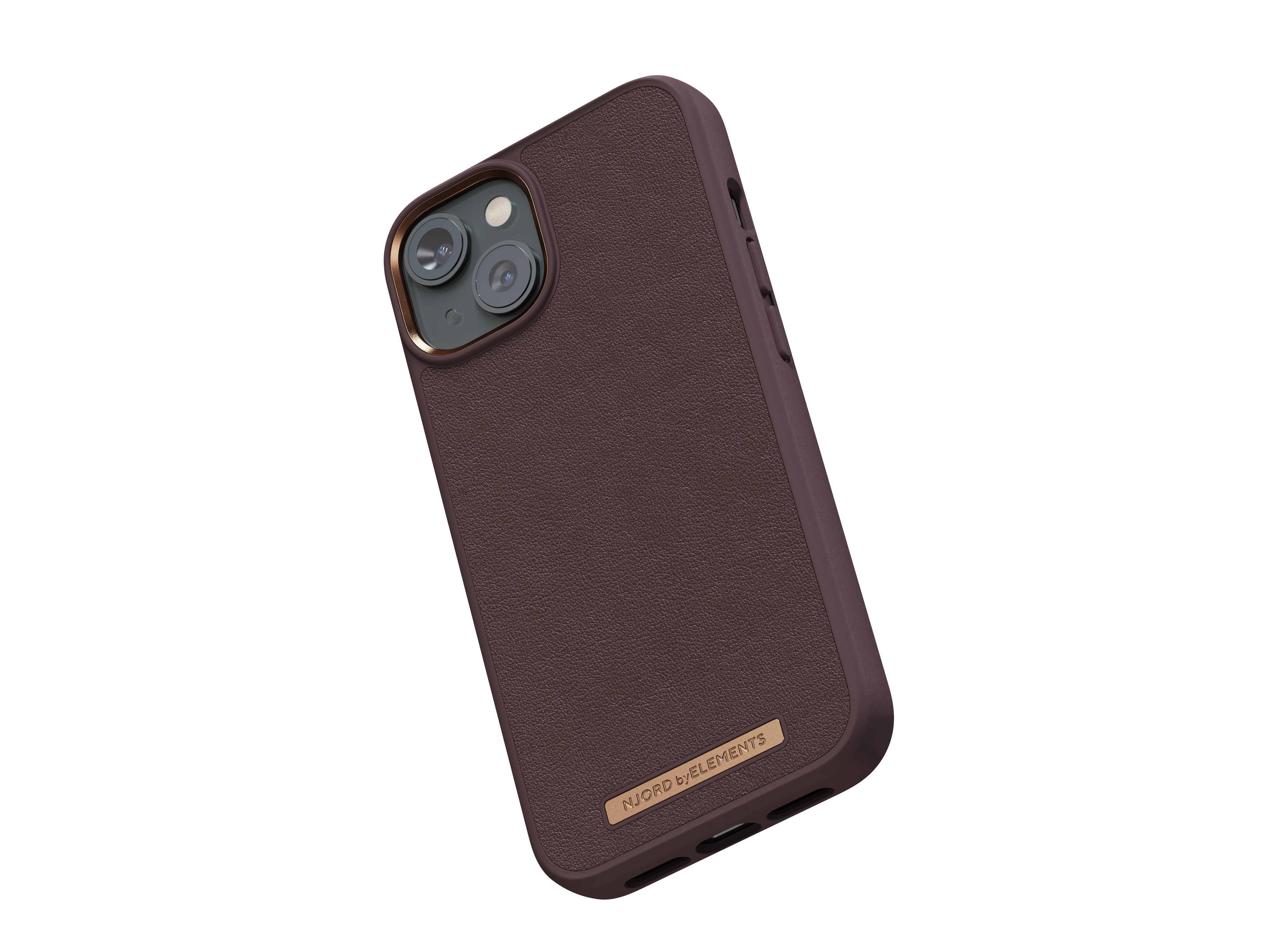 Funda Magsafe Iphone 12/13/14 Piel Marron Oscuro Njord
