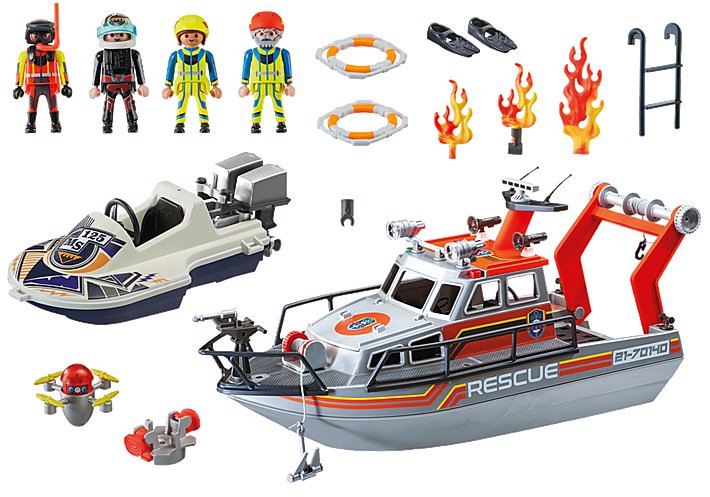 Playmobil 70140 City Action - Rescate En El Mar: Misión De Extinción De Incendios