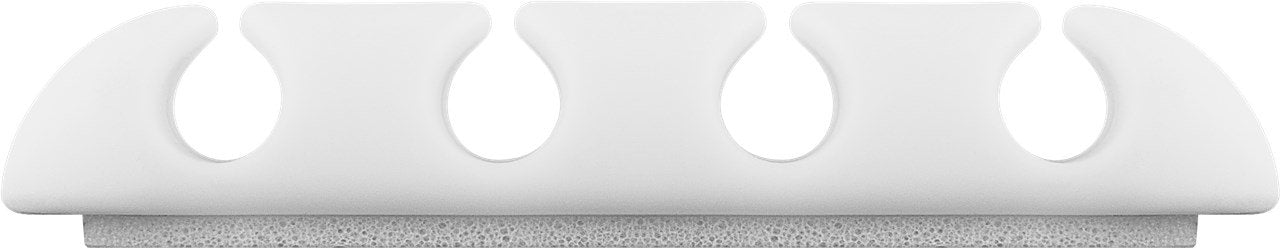 Juego De 2 Piezas Para Organizar Y Sujetar Cables, Extraíble, Gestión De Cables 4 Ranuras, Blanco, Blister